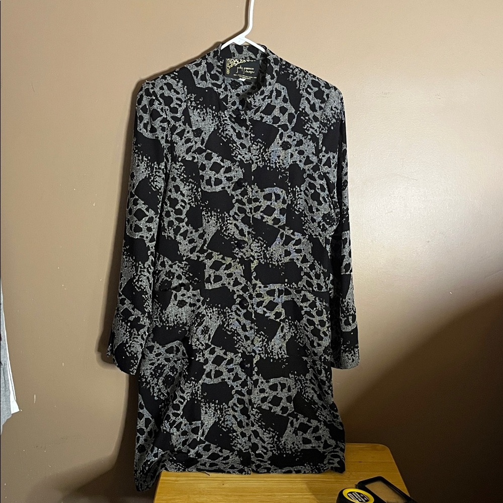 😄Vintage dress tunic blazer Judy Joannou rayon blend